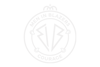 The Men in Blazers logo – at the bottom, “courage” is written.